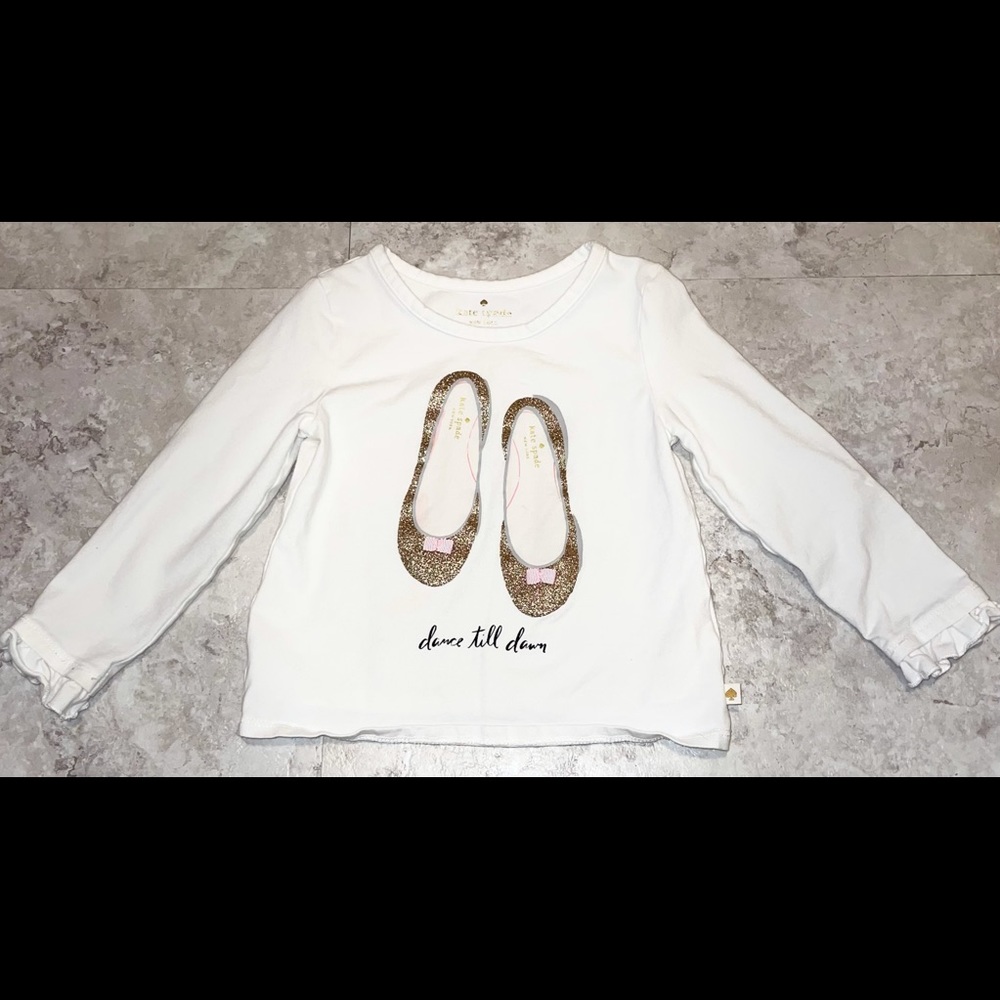 kate spade New York Girl's Toddler Long Sleeve Ballerina Shirt Size 3
